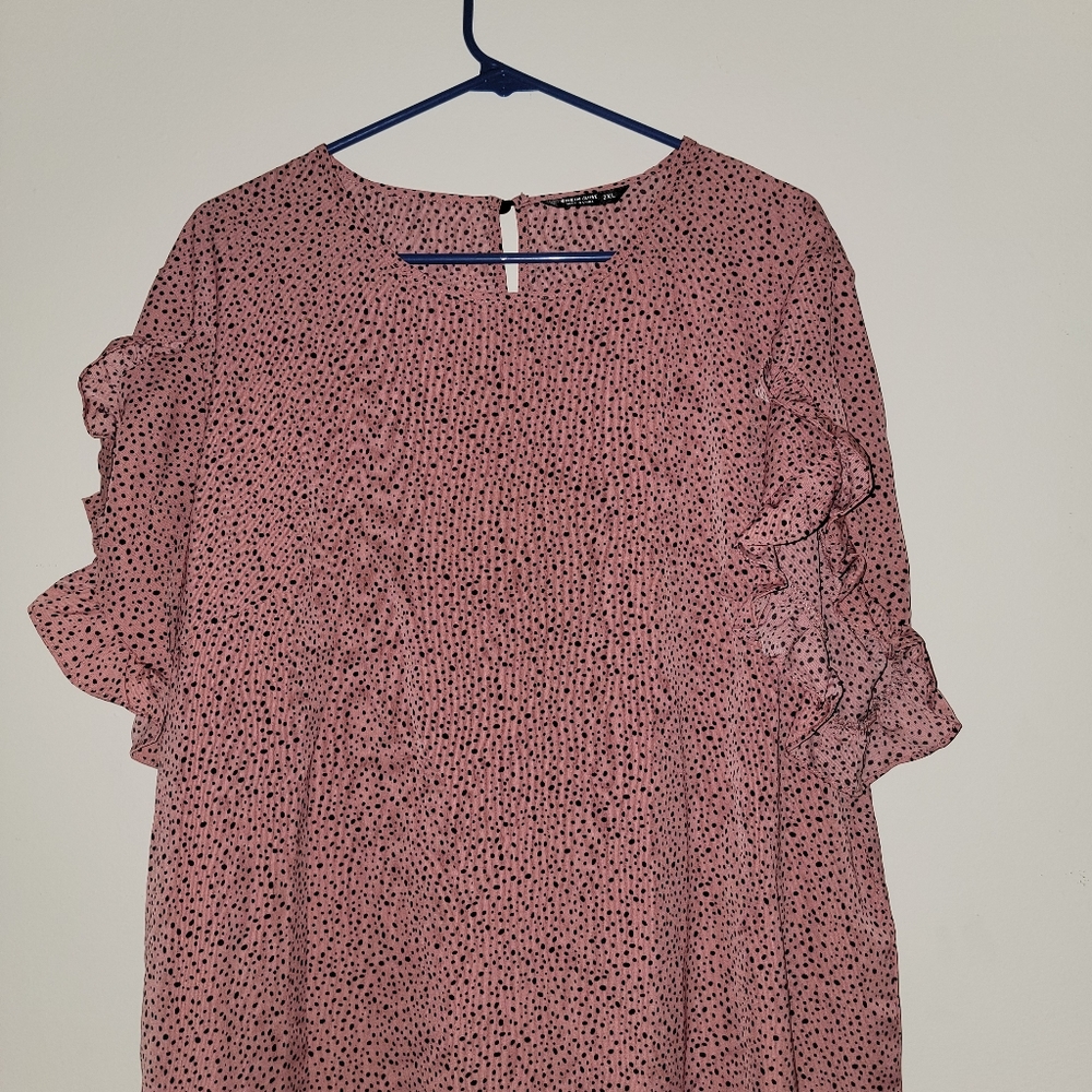 Ruffle sleeve blouse